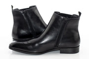 Black Leather Chelsea Boot