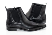 Black Leather Chelsea Boot