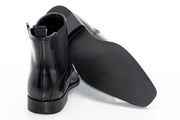 Black Leather Chelsea Boot