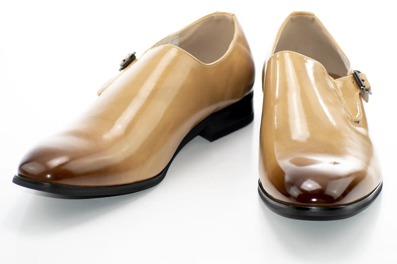 Cream Leather Single Monk Strap