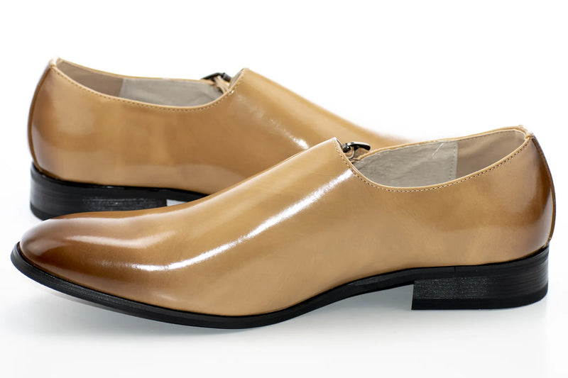 Cream Leather Single Monk Strap