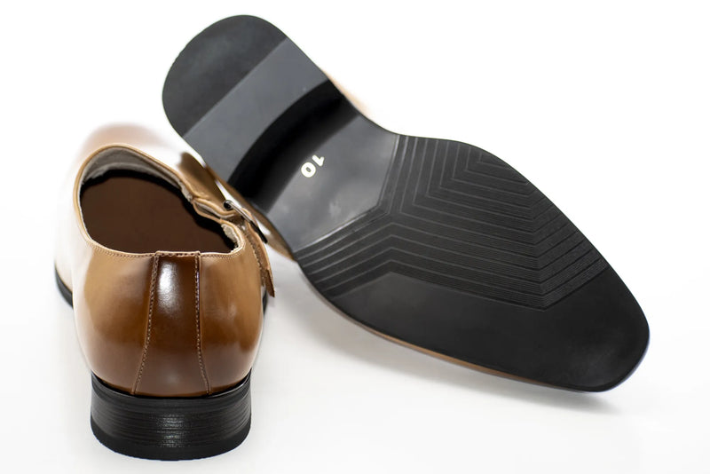 Cream Leather Single Monk Strap