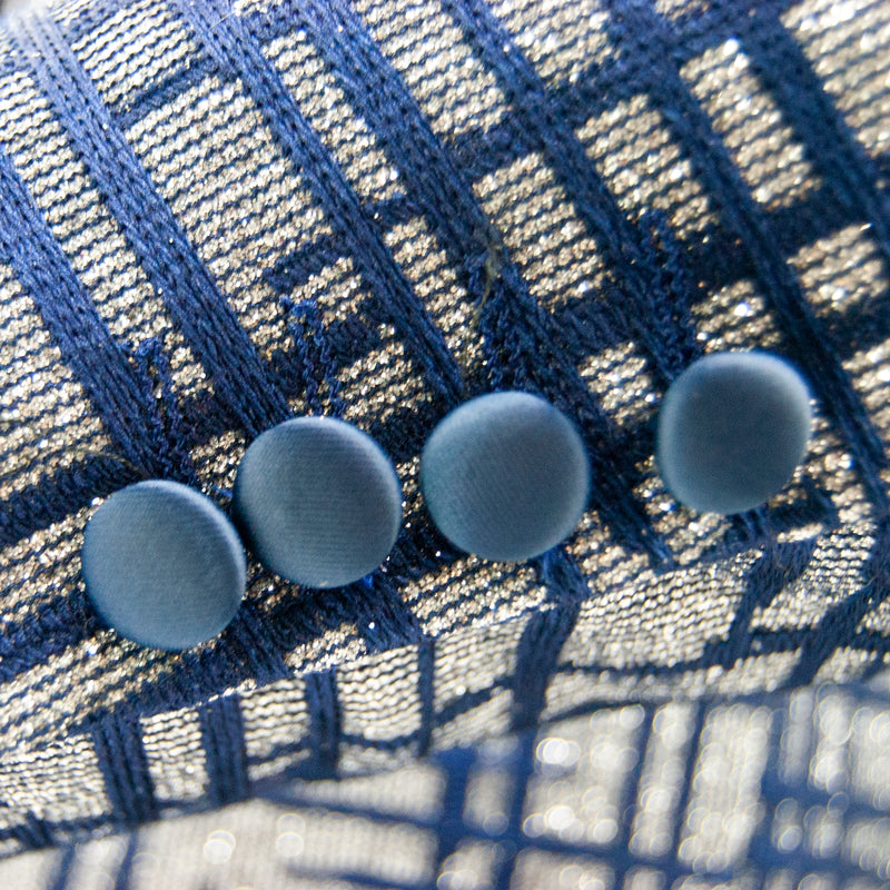 Navy Rhinestone and Glitter Dinner Jacket