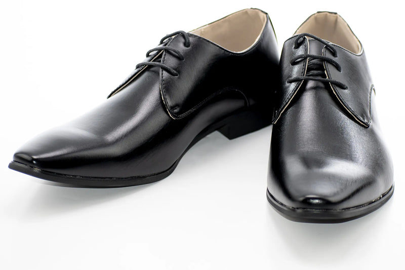 Black Simple Derby Lace-Up Dress Shoe