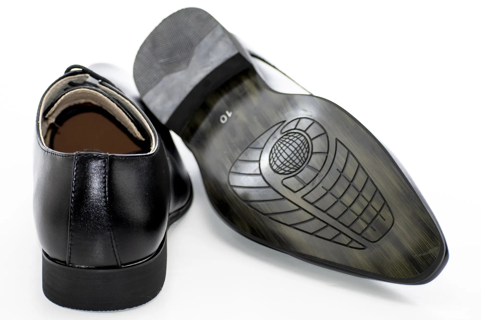 Black Simple Derby Lace-Up Dress Shoe