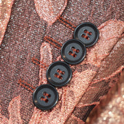 Dusty Rose Floral 2-Piece Suit With Notch Lapels