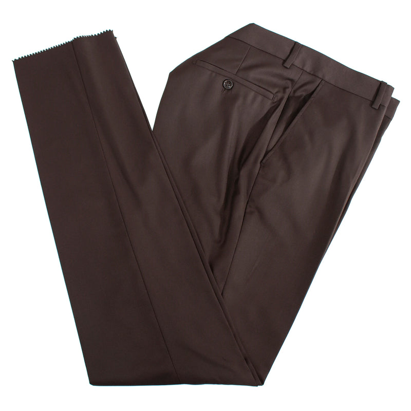 Men's Brown 3-Piece Suit With Double-Breasted Vest