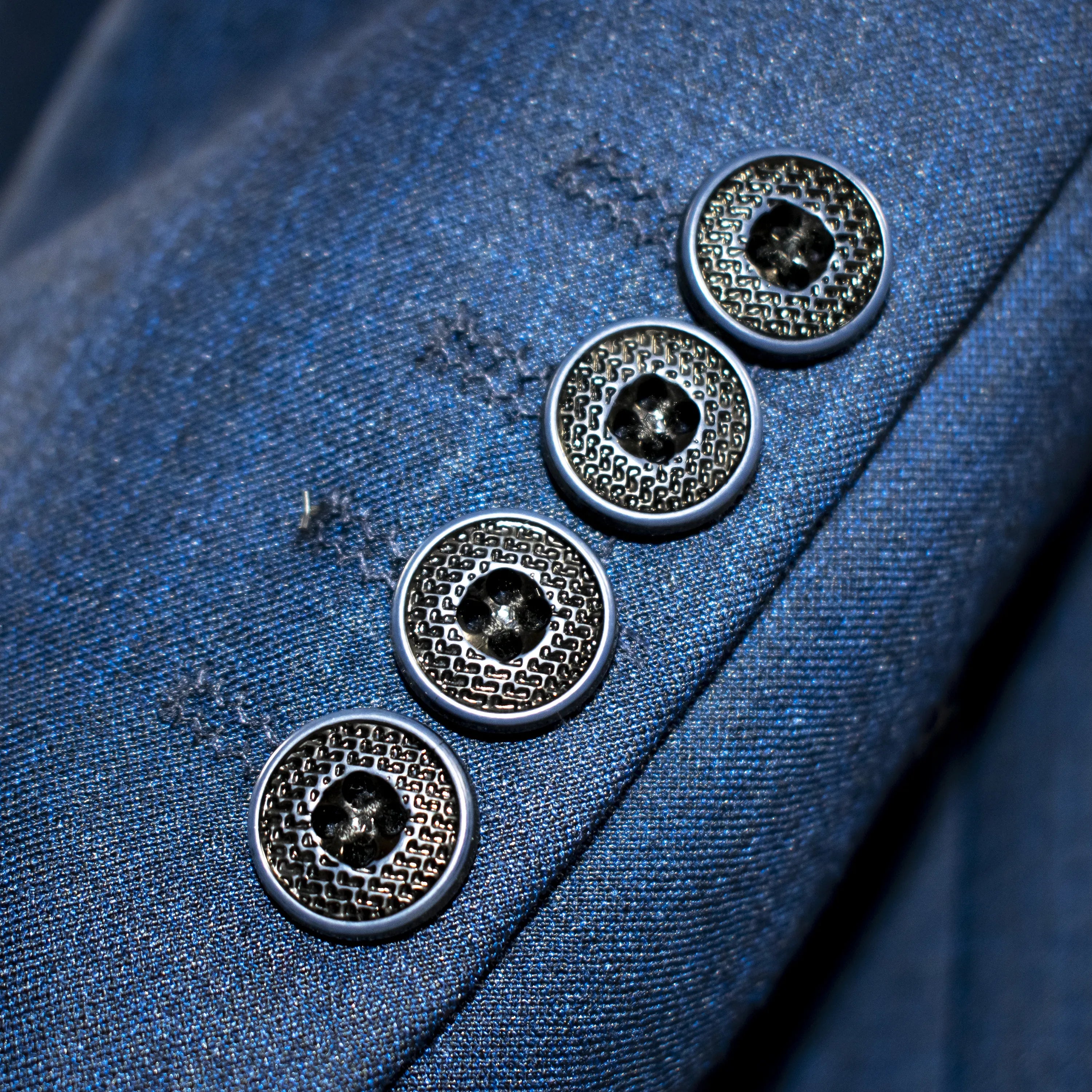 Men's Midnight Blue Twill 3-Piece Suit