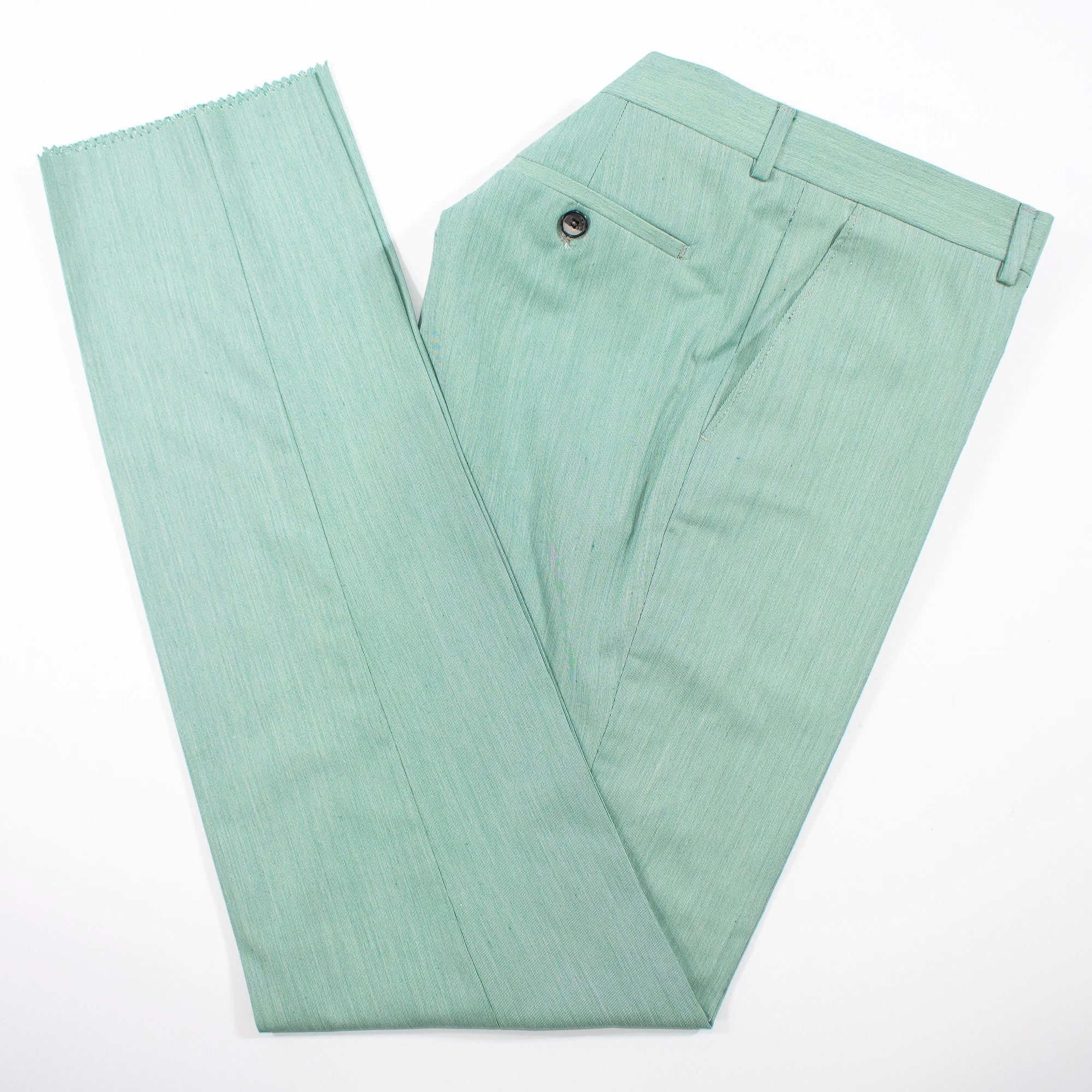 Men's Mint Green Plaid 3-Piece Tailored-Fit Suit With Peak Lapels