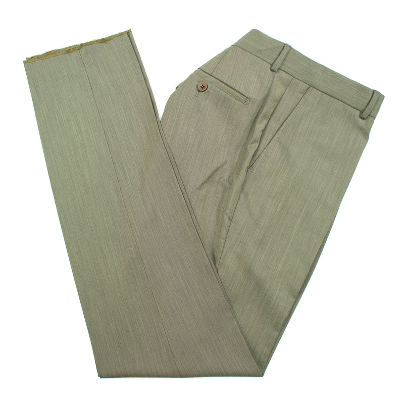 Men's Olive Green Plaid 3-Piece Tailored-Fit Suit With Peak Lapels