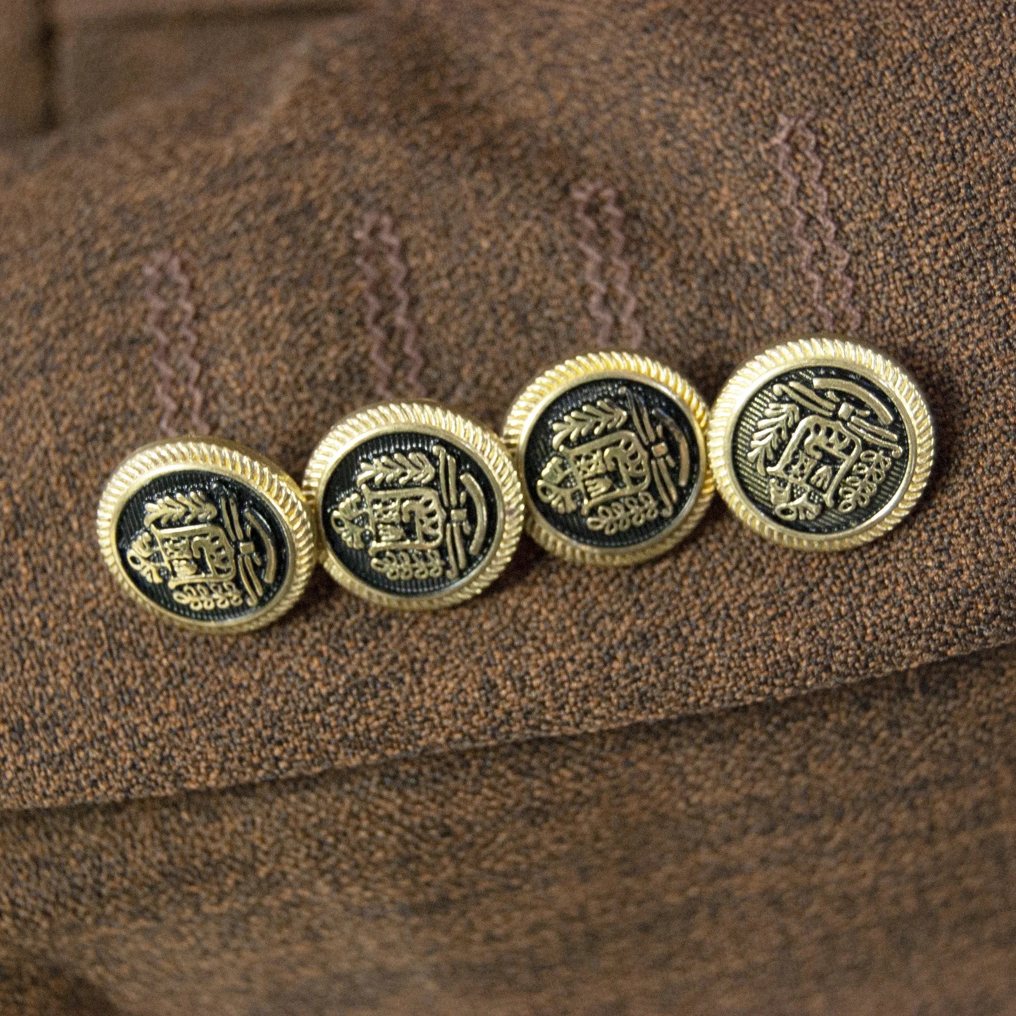 Brown Twill Designer 3-Piece Suit