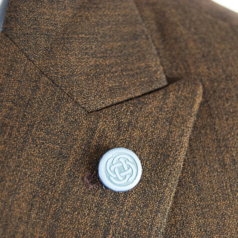 Brown Twill Designer 3-Piece Suit