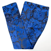 Blue Damask No Lapel Slim-Fit Tuxedo - Pants