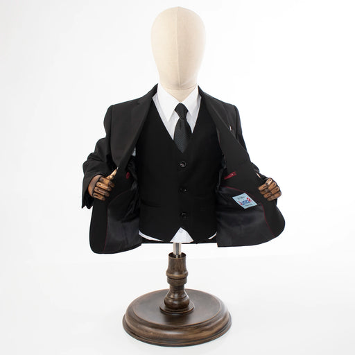 Black 3-Piece Kids Premium Suit For Boys