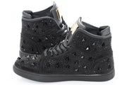 Black Metallic Spiked Designer High-Tops