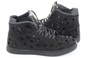 Black Metallic Spiked Designer High-Tops