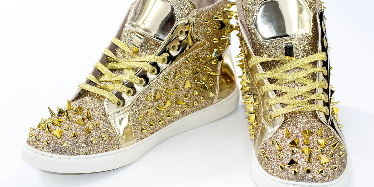Gold & Silver crusted Shoe Two-Tone Silver and Gold Bowling Shoes – Luke Grant-Muller main image 2
