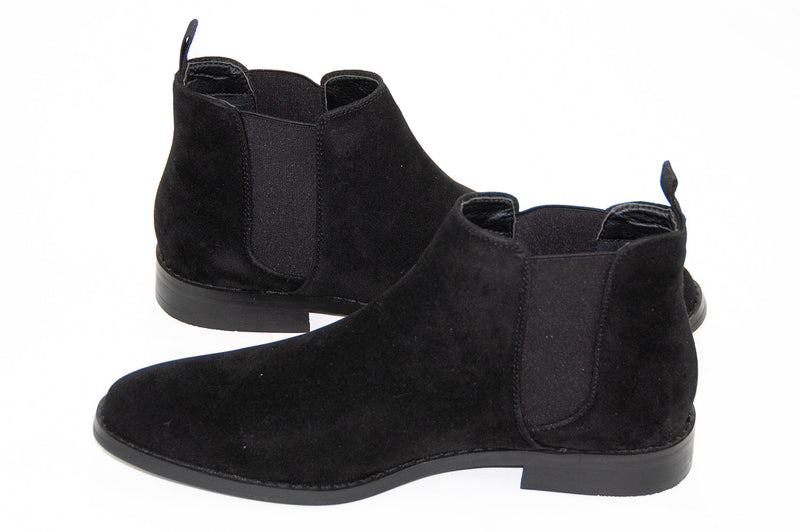 Men's One Color Black Suede Chelsea Boot