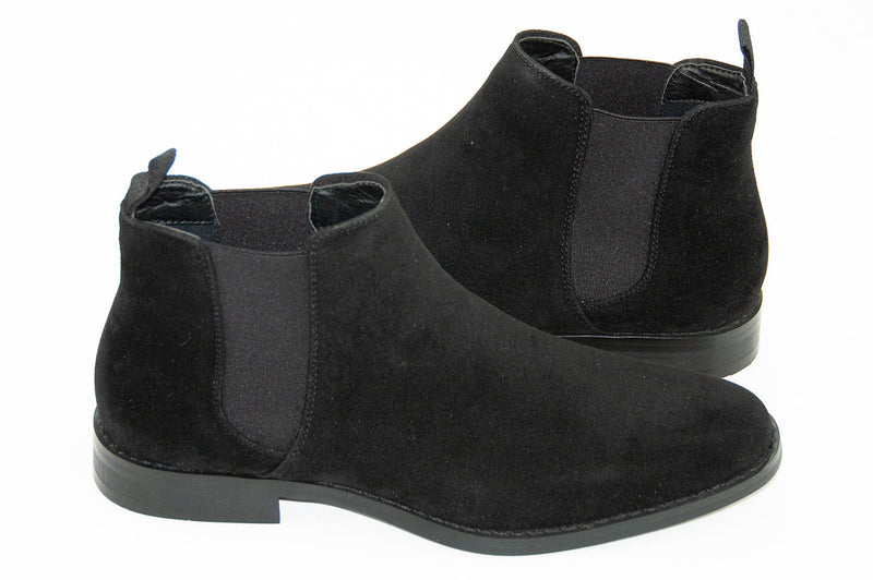 Men's One Color Black Suede Chelsea Boot
