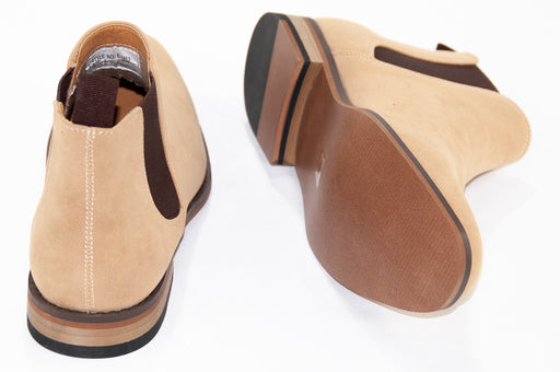 Beige Suede Chelsea Boot - Back And Sole