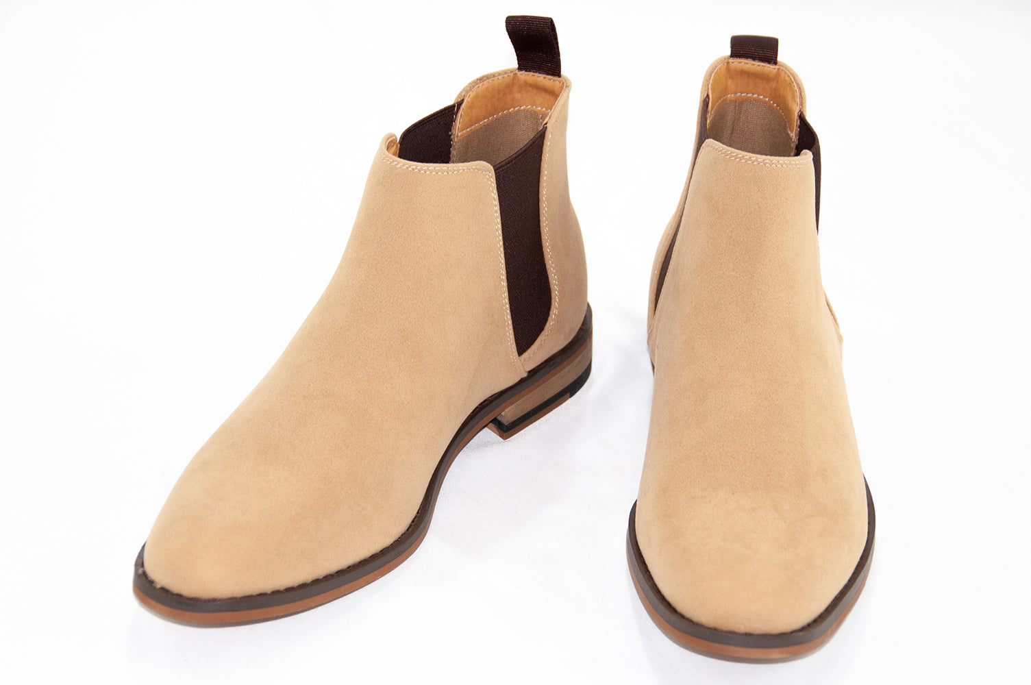 Beige Suede Chelsea Boot - Vamp, Toe, And Outsole