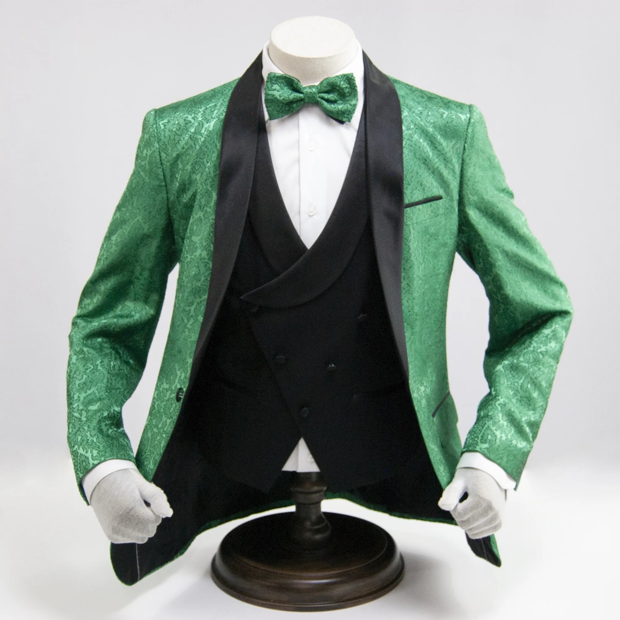 Emerald Paisley 3-Piece Tailored-Fit Tuxedo