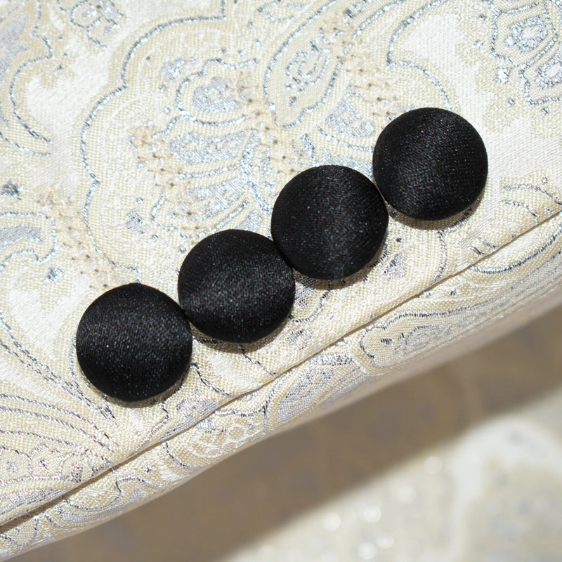 Men's Off White 3-Piece Paisley Tuxedo