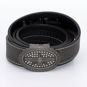 Men's Black And Gray Zoroaster Belt Buckle