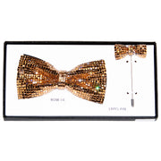 Men's Rhinestone Bow-Tie And Lapel Pin Set