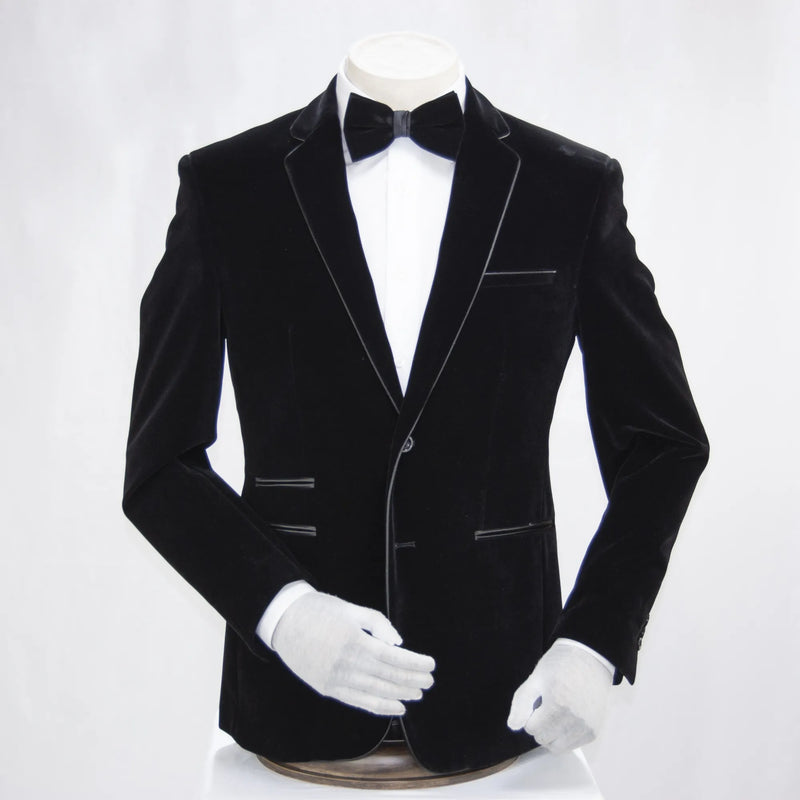 Black Velvet Slim-Fit Dinner Jacket