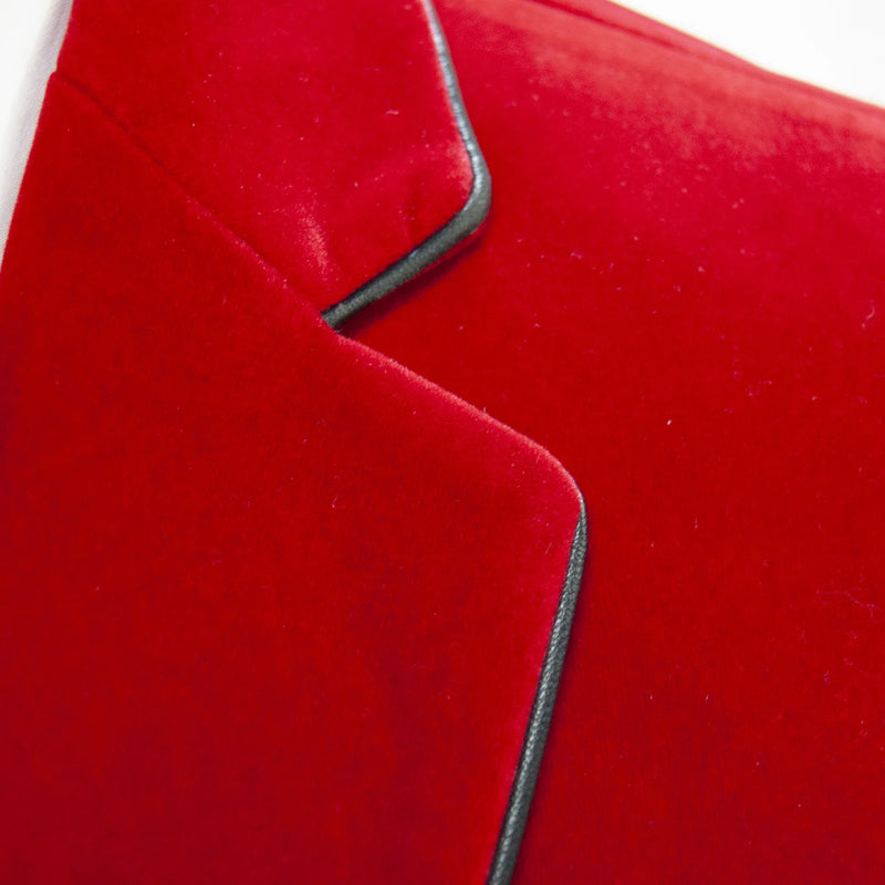 Red Velvet Slim-Fit Dinner Jacket