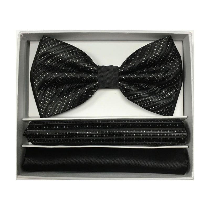 Two-Tone Bow Tie with Matching Hankies