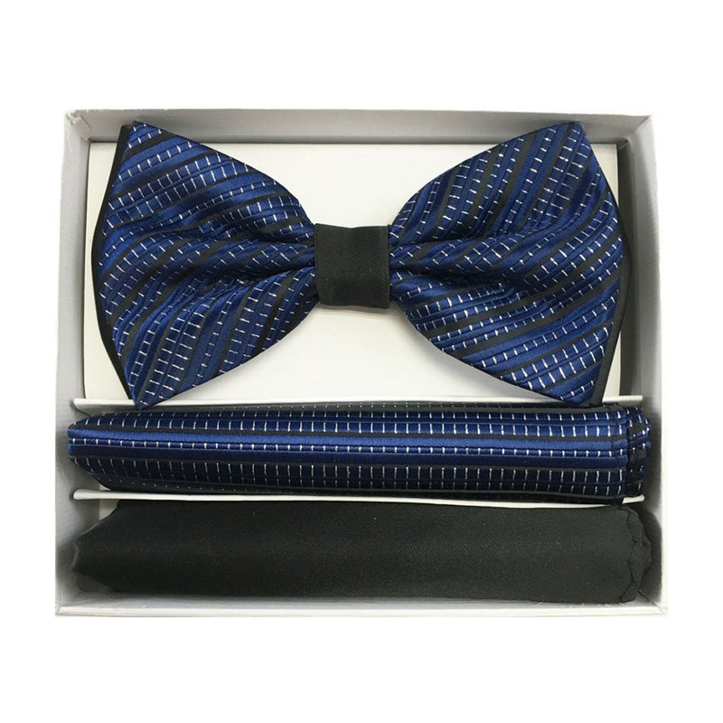 Two-Tone Bow Tie with Matching Hankies