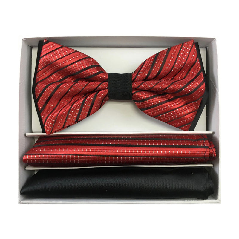 Two-Tone Bow Tie with Matching Hankies
