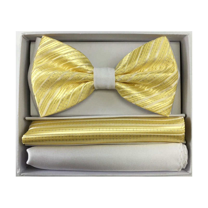 Two-Tone Bow Tie with Matching Hankies