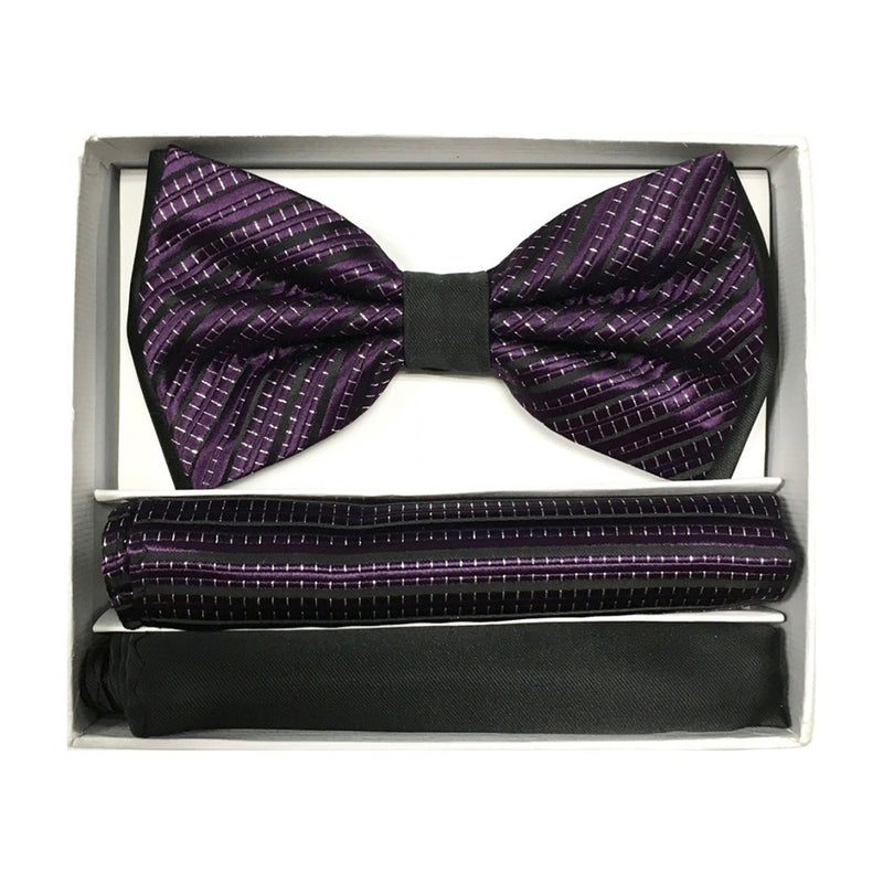 Two-Tone Bow Tie with Matching Hankies