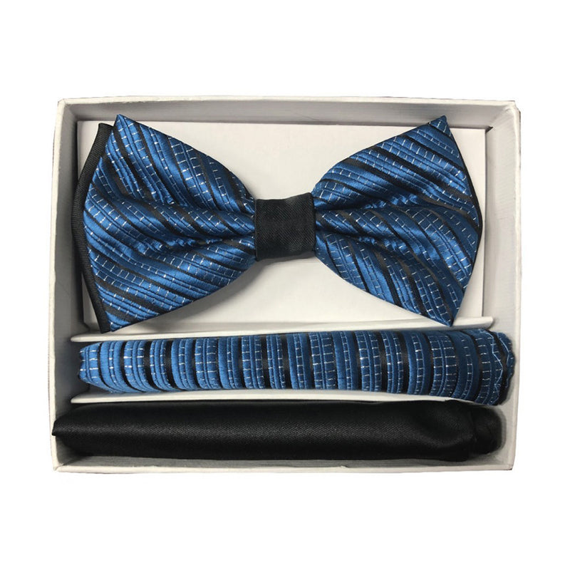 Two-Tone Bow Tie with Matching Hankies