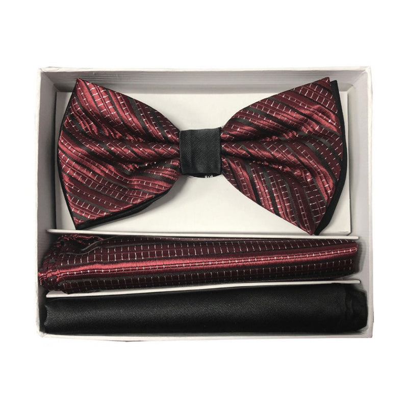Two-Tone Bow Tie with Matching Hankies