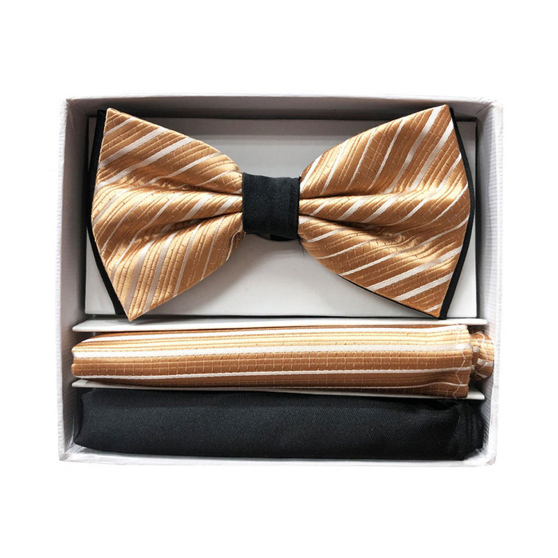 Two-Tone Bow Tie with Matching Hankies