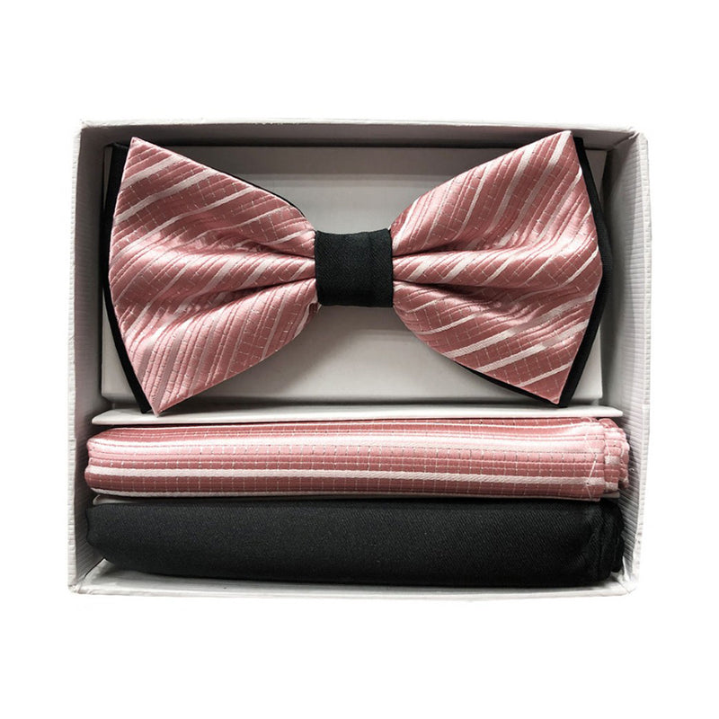 Two-Tone Bow Tie with Matching Hankies