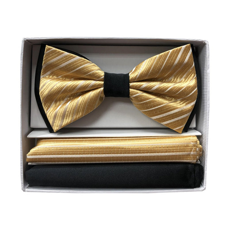 Two-Tone Bow Tie with Matching Hankies