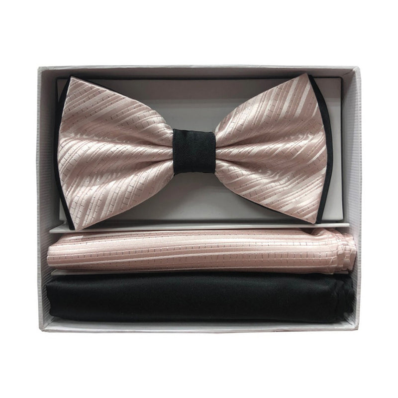 Two-Tone Bow Tie with Matching Hankies