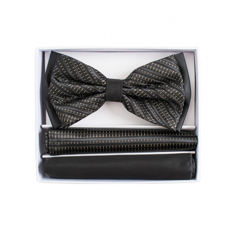 Two-Tone Bow Tie with Matching Hankies