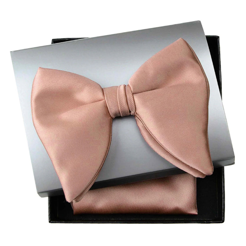 Men's Gold Rose Satin Butterfly Bowtie