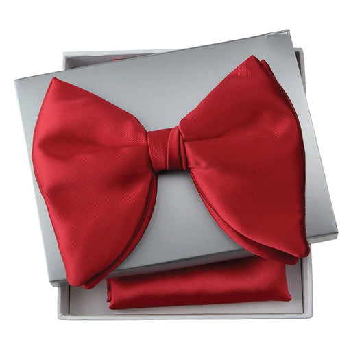 Men's Red Satin Butterfly Bowtie