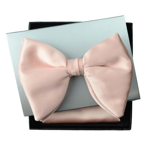 Men's Salmon Satin Butterfly Bowtie