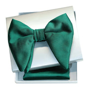 Men's Forest Green Satin Butterfly Bowtie