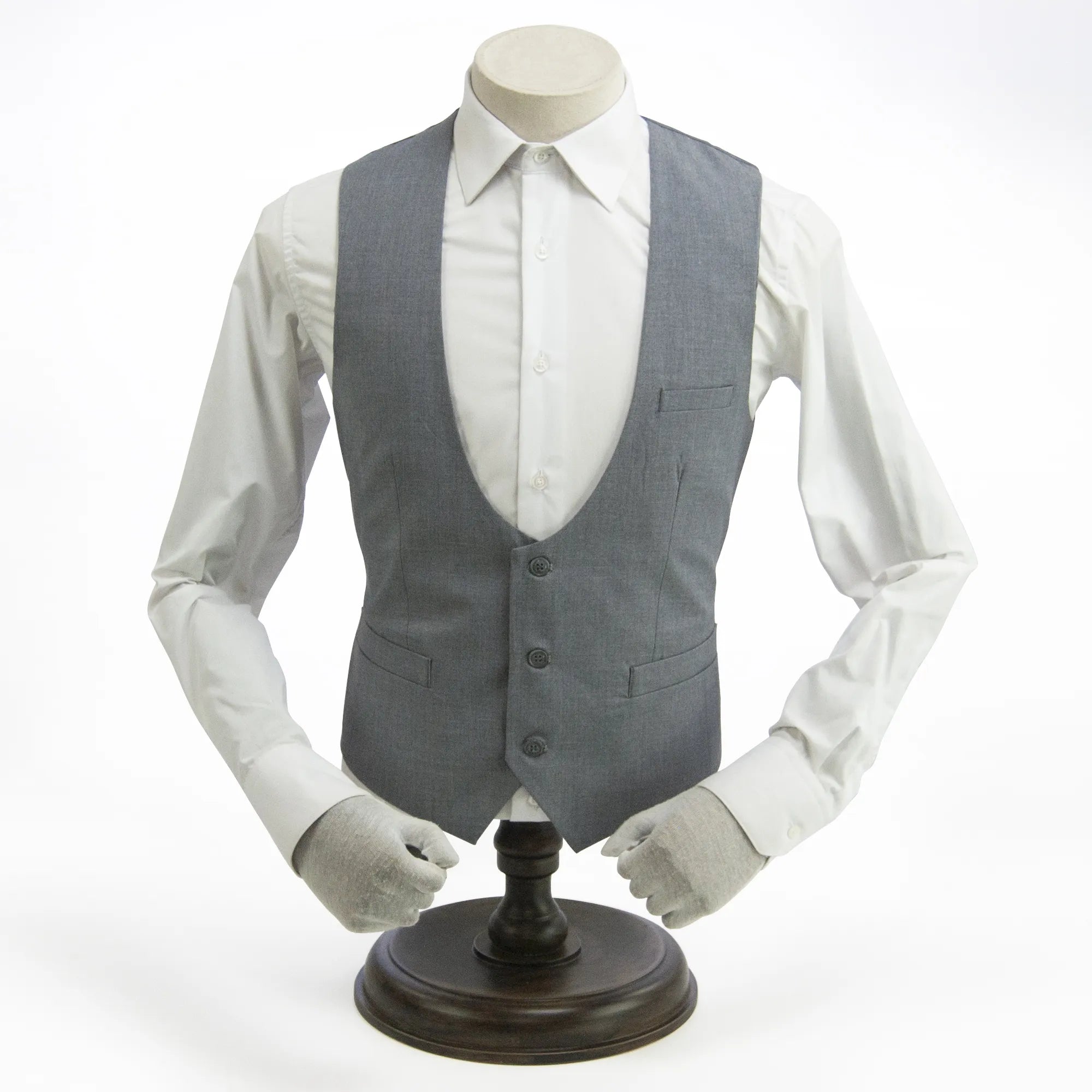 Men’s Grey Deep-Cut Vest