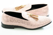 Men's Pink Paisley Loafer - Quarter, Heel