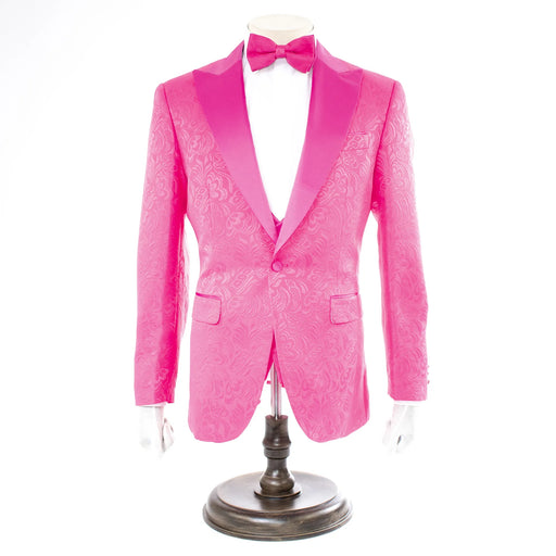 Men's Bright Hot Pink 3-Piece Tuxedo